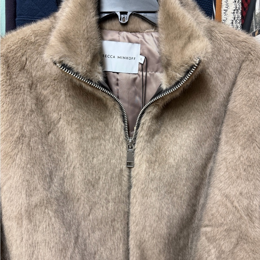 Rebecca Minkoff faux fur cropped jacket - Picture 5 of 9